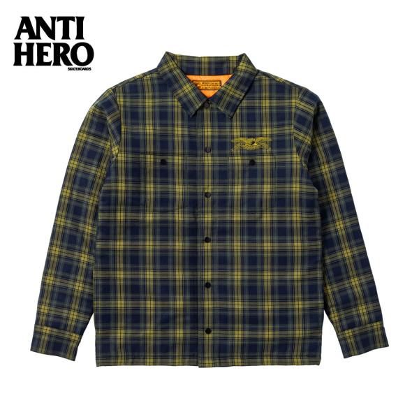 ANTIHERO アンタイヒーロー HECHO POR SKATE SHIRT JACKET シャツ ジャケット メンズ 長袖 ブランド フランネル チェック柄 スケートボード