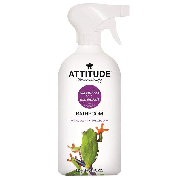 アティチュード 風呂用洗剤 掃除 バスルームクリーナー オーガニック エコ ATTITUDE Bathroom Cleaner Citrus Zest 800ml