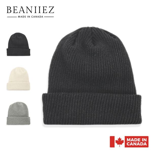 BEANIIEZ ビーニーズ TRAIL ニットキャップ ビーニー メンズ レディース 秋冬 厚手 コットン ブランド ニット帽子 綿 グレー 黒 男性 スケボー