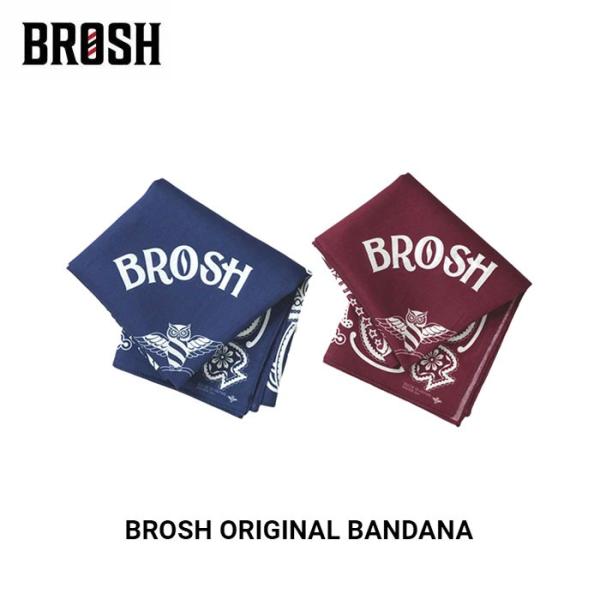 BROSH ブロッシュ ORIGINAL BANDANA バンダナ メンズ ペイズリー おしゃれ ブランド アメカジ コットン 綿 柄 赤 青