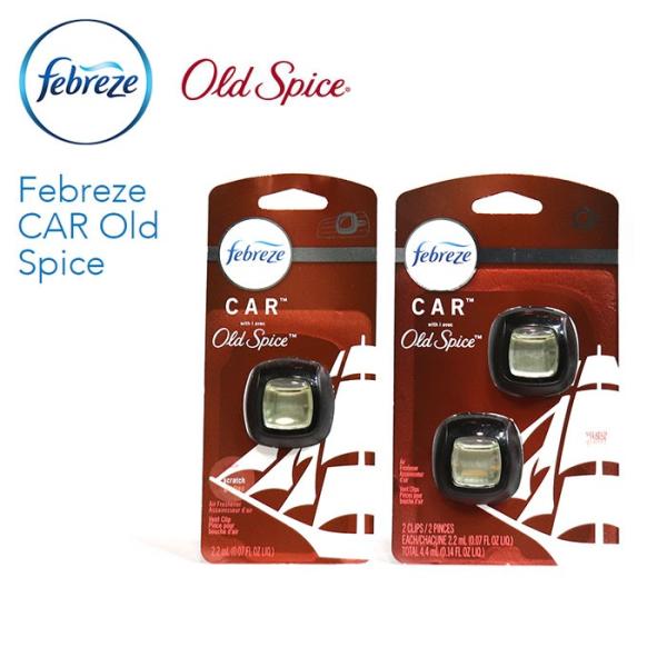 Febreze (ファブリーズ) CAR Old Spice 2個パック 車用 クリップ イージークリップ 車 消臭 カーベント オールドスパイス コラボ 芳香剤 メキシコ P&G 海外