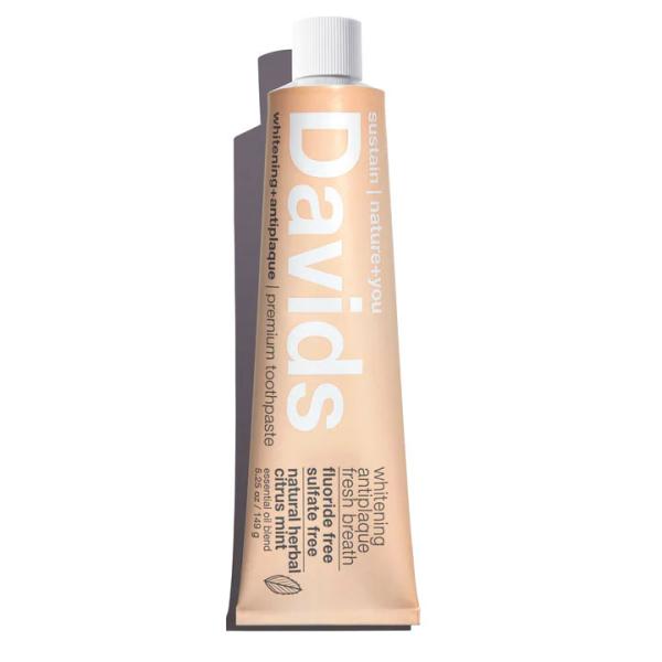 Davids デイヴィッズ ハーバルシトラスミント 歯磨き粉 ホワイトニング 149g 口臭 大人 フッ素 ホワイトニングトゥースペースト アメリカ