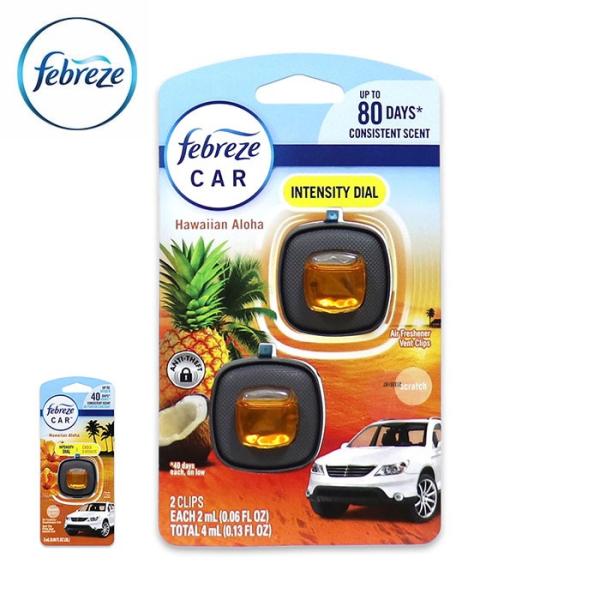 Febreze ファブリーズ CAR Hawaiian Aloha 車 芳香剤 車用 消臭剤 タバコ アメリカ イージークリップ 海外 本体 車内の匂い消し エアコン吹き出し口