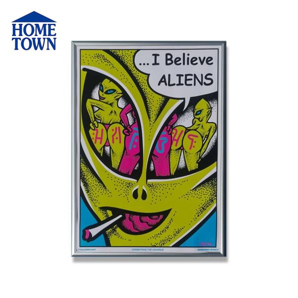 HOMETOWN (ホームタウン) UNDERSTAND THE UNIVERSE / B2 POSTER グラフィック アート ポスター おしゃれ インテリア オシャレ 玄関 宇宙人 エイリアン