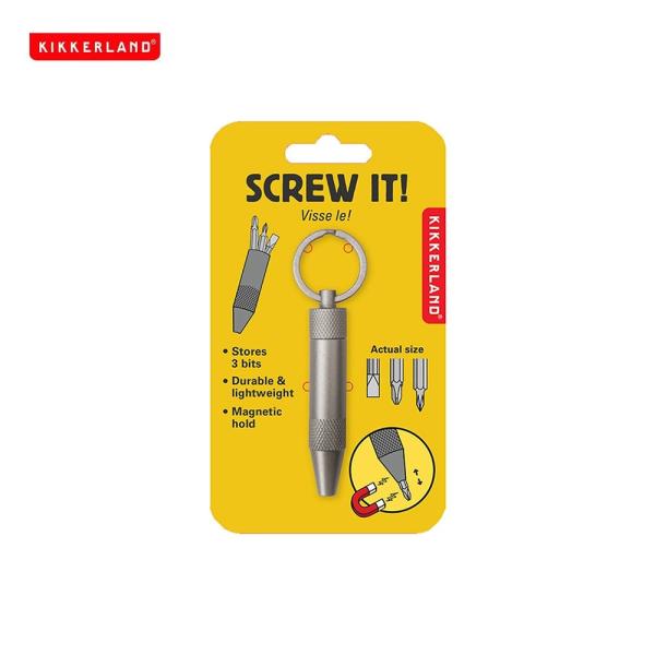 KIKKERLAND キッカーランド Mini Keyring Screw It！キーリング キーホルダー ドライバービット マイナス ドライバー セット 工具 プラス マルチツール