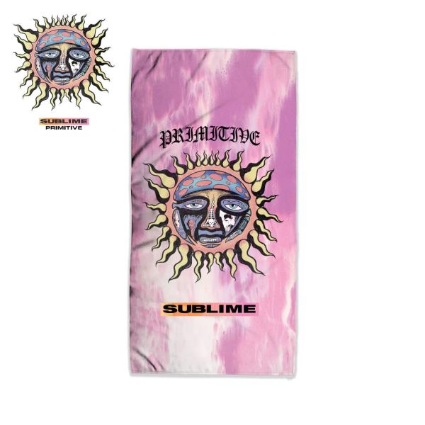 PRIMITIVE × SUBLIME ARISE BEACH TOWEL プリミティブ ビーチタオル メンズ ストリート 厚手 大判 バス ピンク ギフト ブランド Sublime サブライム
