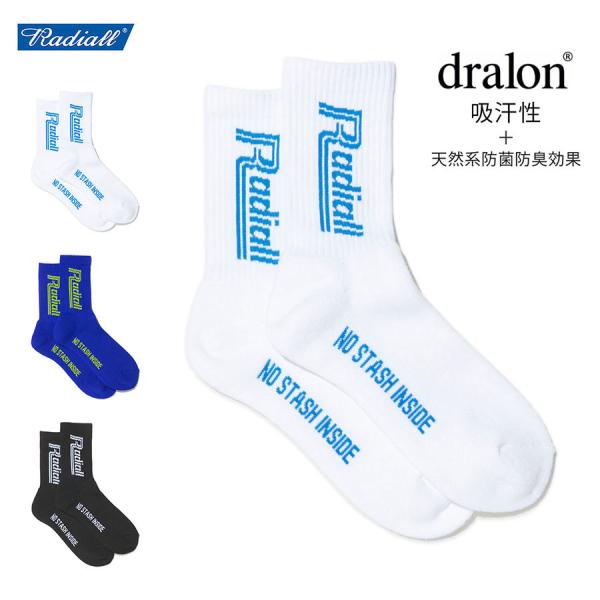 RADIALL ラディアル ソックス ミドル丈 おしゃれ 臭わない スケートボード 抗菌 防臭 Trucks 1PAC SOX MID / DRALON