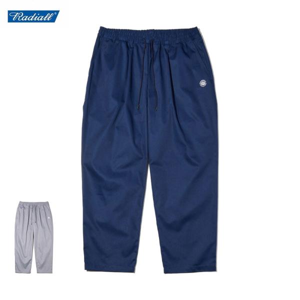 RADIALL ラディアル Rhodes STRAIGHT FIT EASY PANTS イージーパンツ 日本製 ストリート ウエストゴム メンズ ゆったり ブランド ストレート グレー ネイビー