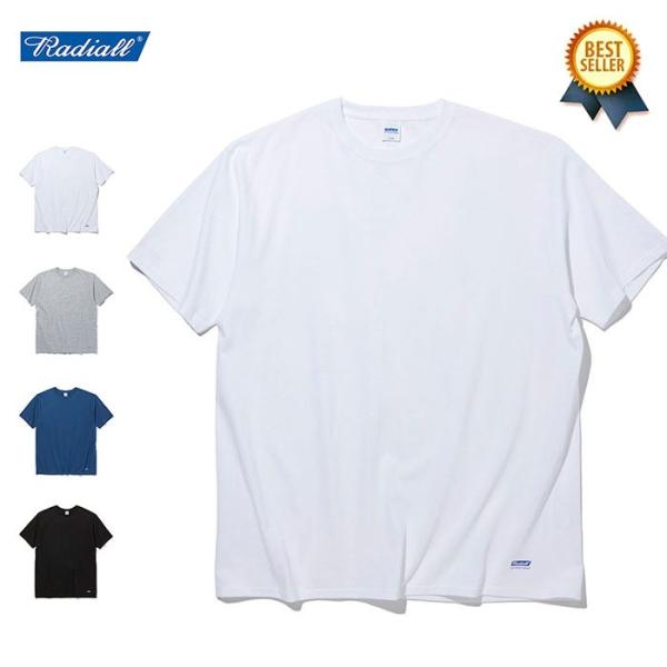 RADIALL ラディアル BASIC CREW NECK T-SHIRT S/S tシャツ メンズ 半袖 無地 ブランド 綿100% 白 黒 ネイビー グレー ロゴ おしゃれ ストリート 天竺