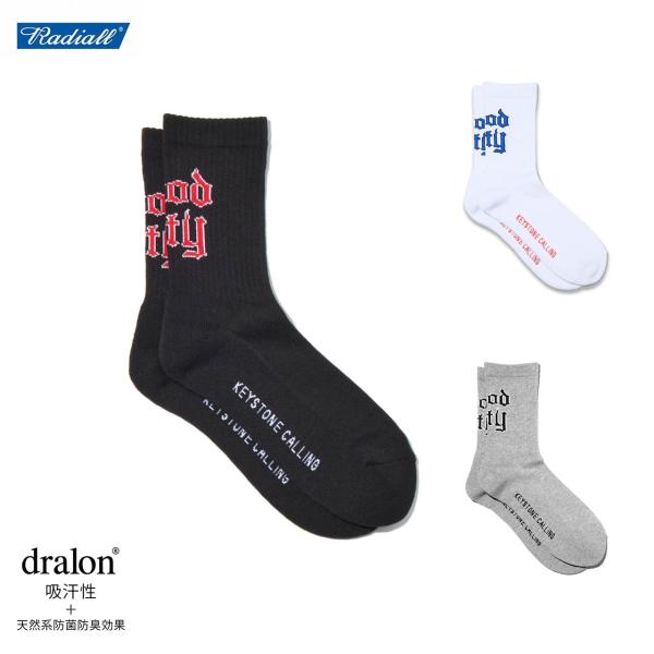 ラディアル ソックス 靴下 ミドル 厚手 日本製 スケボー RADIALL Mid Kick 1PAC SOX MID
