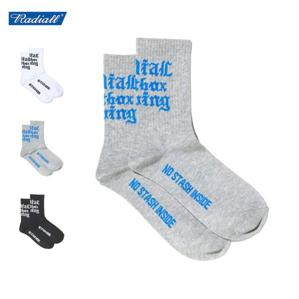 ラディアル ソックス メンズ ブランド ミドル丈 スケートボード おしゃれ コットン 綿 RADIALL Hotbox 1PAC SOX MID