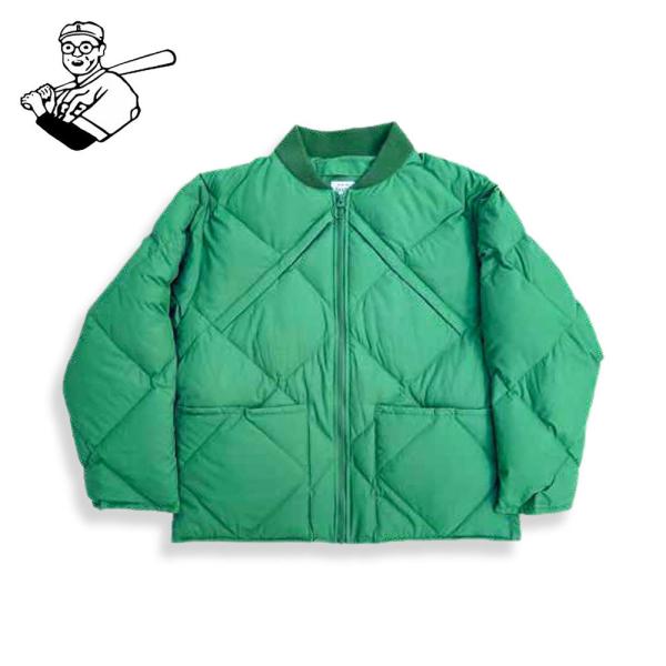 RWCHE (ローチ) DIAMOND JACKET ダウンジャケット メンズ ブランド ストリート ライトダウン グリーン フードなし 軽い 暖かい 軽量 冬 ゆったり