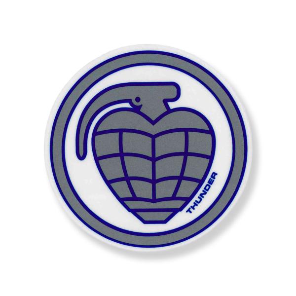 サンダートラック スケートボード ステッカー THUNDER TRUCKS CIRCLE GRENADE STICKER Silver メール便 送料220円