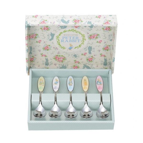 木製ピッグスプーン2個セット 青いリボン付き 木製ピッグスプーン2個