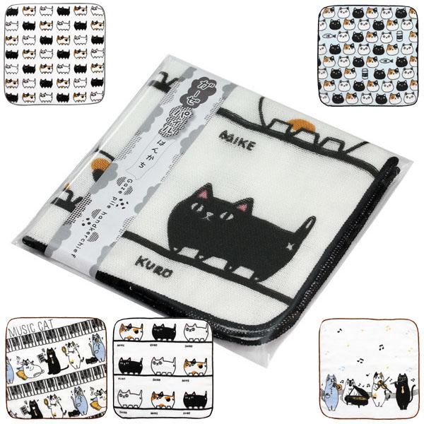 ガーゼ ハンカチ ネコ柄 猫3兄弟 ミュージックキャット 24 24cm 日本製 パイル タオルハンカチ ハンドタオル 猫柄 猫雑貨 猫グッズ 卒業入学祝い Si 薔薇雑貨のおしゃれ姫 通販 Yahoo ショッピング