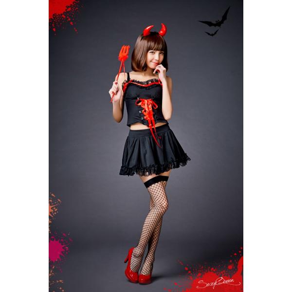 ハロウィン コスプレ 悪魔 衣装 赤 黒 レディース デビル コスチューム 仮装 かわいい 可愛い セクシー ツノ コスプレ衣装 Buyee Servis Zakupok Tretim Licom Buyee Pokupajte Iz Yaponii