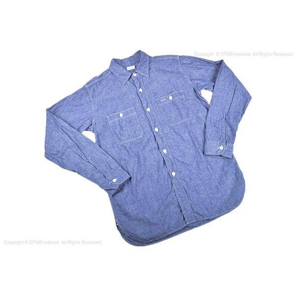 ☆WAREHOUSE ウエアハウスL/Sワークシャツ　シャンブレー　3076S☆ WAREHOUSE WAREHOUSE（ウエアハウス）L/Sワークシャツ