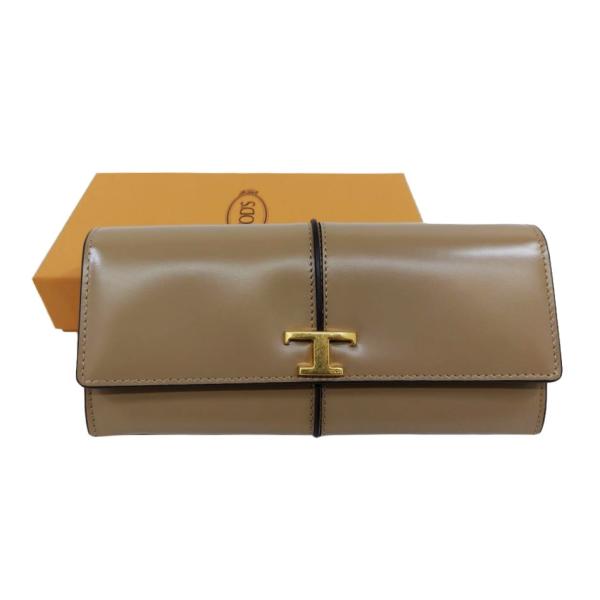 ⭐️未使用級⭐️　TOD's　トッズ　パイソン　長財布　二つ折り財布　Tロゴ TOD'S（トッズ） TOD'S 2つ折り長財布(小銭入れ付き) XAWDBMB0400UPP