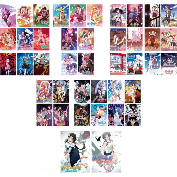 物語シリーズ 全42枚 化、傷、偽、猫 黒、猫 白、傾、囮、鬼、恋、花、憑、暦、終、続 終 レンタル落ち 全巻セット 中古 DVD