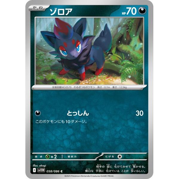 [trc-90348] 【中古】 ポケモンカードゲーム ゾロア SV11W SV11W 058/086 C