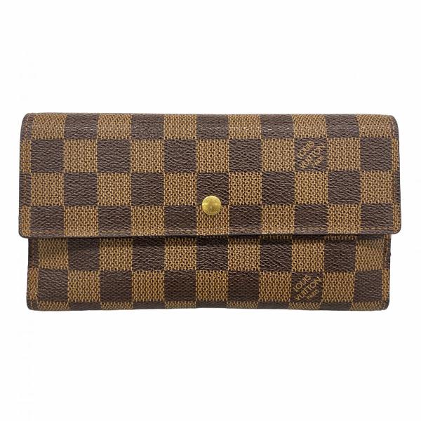 LOUIS VUITTON 【5da0254】ルイヴィトン 三つ折り長財布 ダミエ LOUIS VUITTON 【5da0254】ルイヴィトン 三つ折り長財布 ダミエ