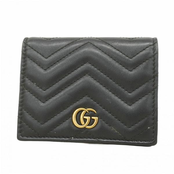 GUCCI 【5ge6534】グッチ 財布 GGマーモント 443125 レザー ブラック  