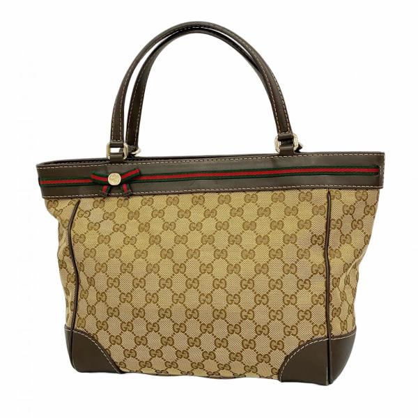 【GUCCI】トートバッグ アグビー GGキャンバス ゴールド シェリーライン ✨良品 GUCCI グッチ トートバッグ GGキャンバス シェリーライン