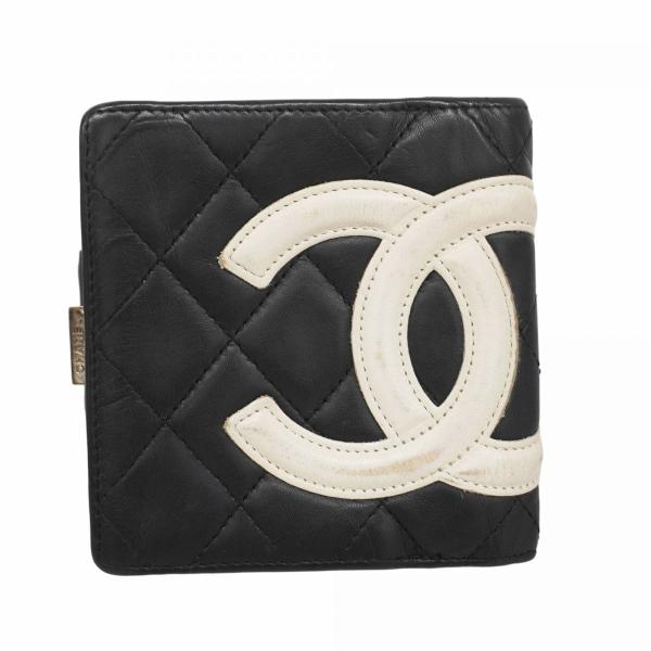 CHANEL 【5ha0031】シャネル 財布 カンボン ラムスキン ブラック  