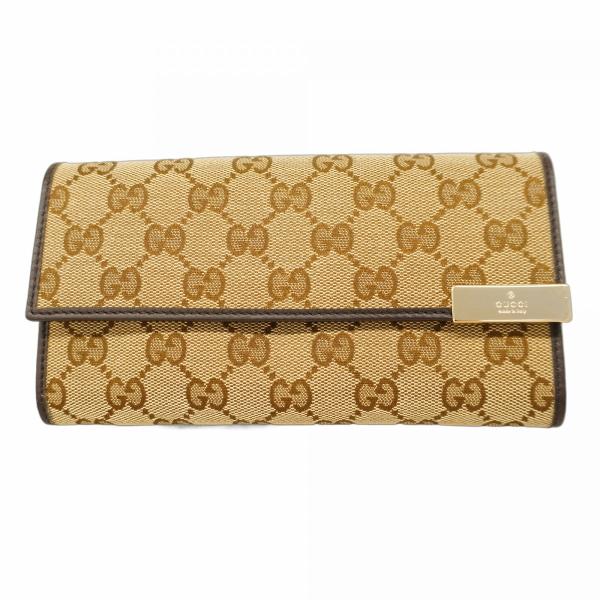 ＧＵＣＣＩグッチ　長財布　アイコン柄ゴールドブラウン　レザー製 GUCCIグッチ 長財布 アイコン柄ゴールドブラウン レザー製