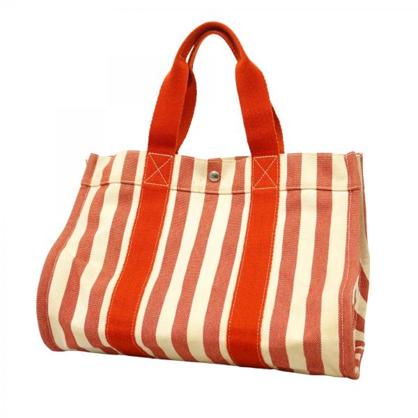 エルメス HERMES トートバッグ キャンバス レッド ハンドバッグ エルメス HERMES フールトゥPM トートバッグ キャンバス レッド