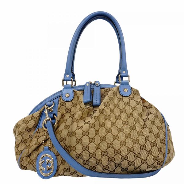 グッチ GUCCI ハンドバッグ ゴールド×ミント キャンバス GUCCI グッチ トートバッグ ハンドバッグ レディース GG