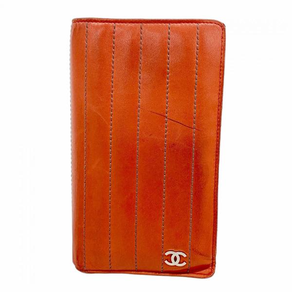 1647 CHANEL シャネル 長財布 ハートチャーム レッド レザー CHANEL ☆SALE【5hc2866-h】シャネル 長財布 ラムスキン レッド