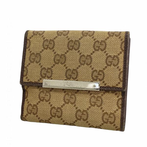 GUCCI財布 グッチ 日本限定 ダブルG 二つ折り財布 ブラック レザー | GUCCI® JP