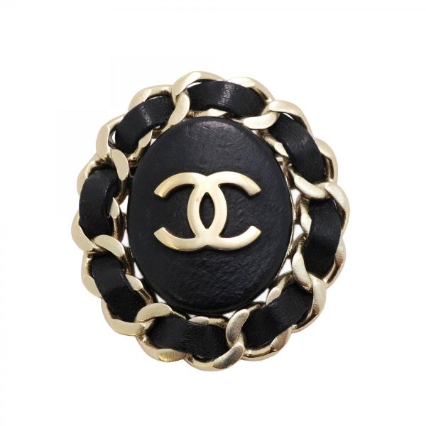 CHANEL 【5jcb0314】シャネル ブローチ ココマーク オーバル GPメッキ  