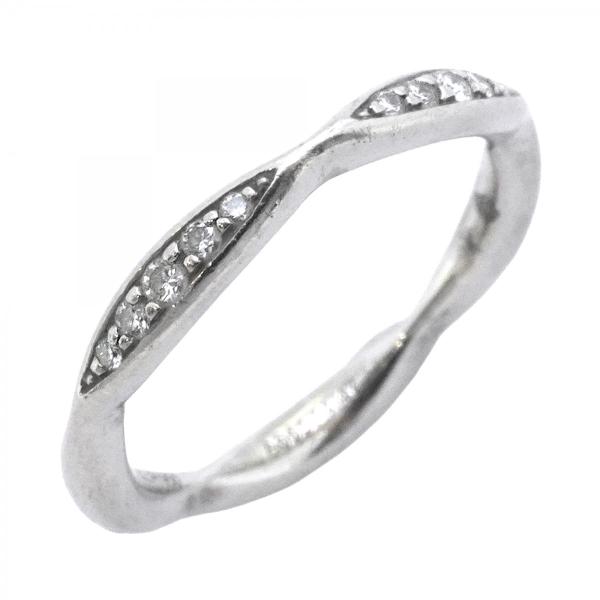 CHANEL 【5jcb0828】シャネル リング カメリア ハーフエタニティ Pt950  