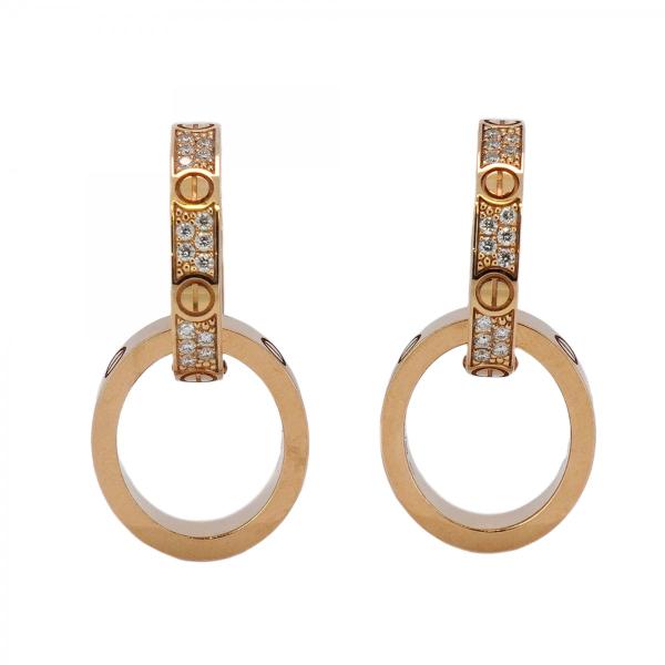Cartier ☆SALE【5jdb0233】カルティエ ピアス ラブ セミパヴェ Cartier ☆SALE【5jdb0233】カルティエ ピアス ラブ セミパヴェ