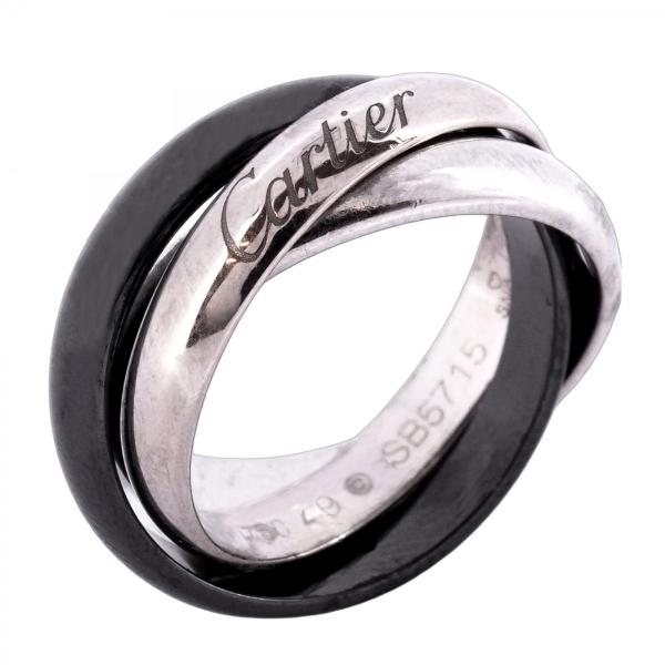 Cartier 【5jdb1012】カルティエ リング トリニティ K18WG ホワイト  