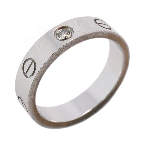 Cartier 【5jeb0155】カルティエ リング ミニラブ 1PD K18WG ホワイト  