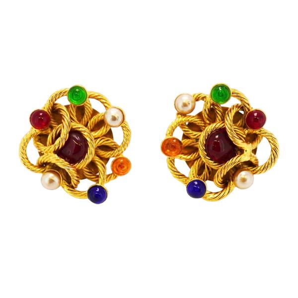 CHANEL 【5jeb0177】シャネル イヤリング ヴィンテージ GPメッキ  