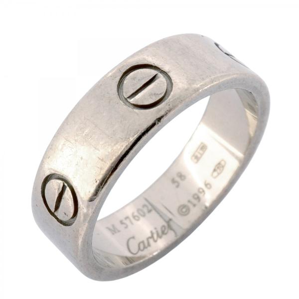 Cartier 【5jeb0526】カルティエ リング ラブ K18WG ホワイトゴールド  