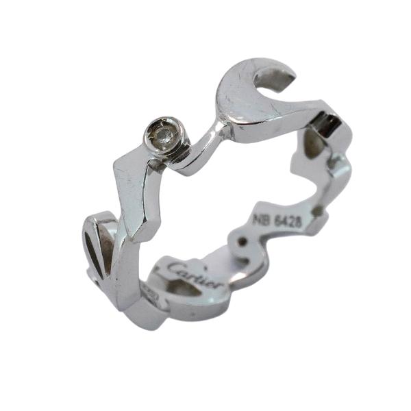 Cartier 【5jeb0622】カルティエ リング シグネチャー 3PD K18WG  