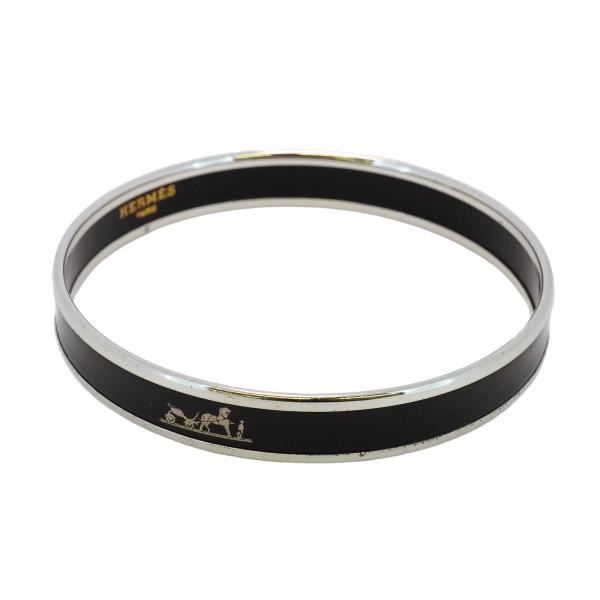 HERMES 【5jeb0662】エルメス バングル エマイユPM メタル シルバー  