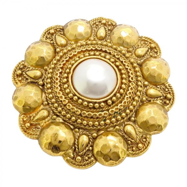 CHANEL 【5jeb0690】シャネル ブローチ ヴィンテージ GPメッキ  