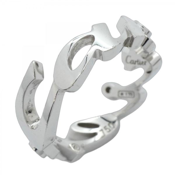 Cartier 【5jeb0705】カルティエ リング シグネチャーロゴ 3PD K18WG  