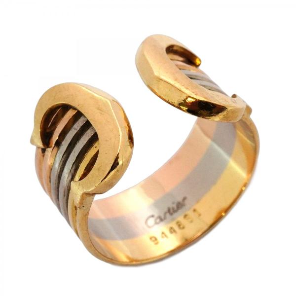 5jgb0096】カルティエ リング 2C K18YG イエローゴールド K18WG  