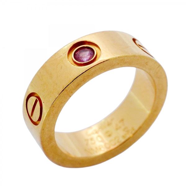 保証書付 カルティエ Cartier K18PG ミニラブリング 47号 CARTIER