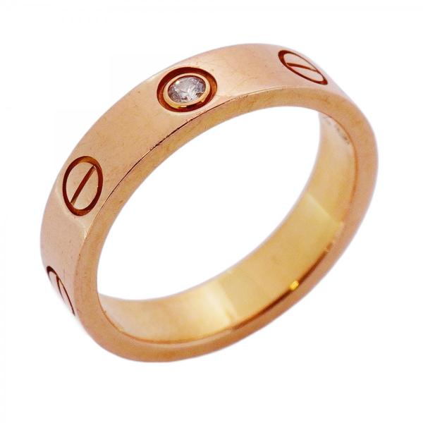 Cartier 【5jib0588】カルティエ リング ミニラブ 1PD K18PG ピンク  