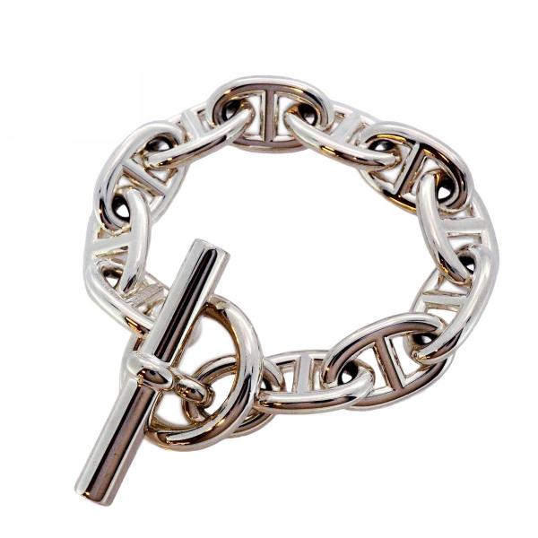 アレア　シェーヌダンクル シルバー925 HERMES シェーヌダンクル ブレスレット MM/17コマ シルバー 925