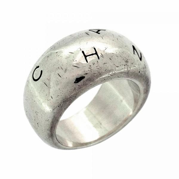 CHANEL シルバーリング ロゴ入り　US 6 CHANEL シャネル 3連リング 指輪 ロゴ SV925 シルバー 約13.5～14号