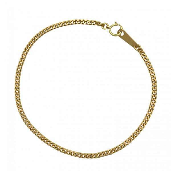 5khd158】喜平 ブレスレット K18 ゴールド 2面 シングル 18.5cm 3.8g  